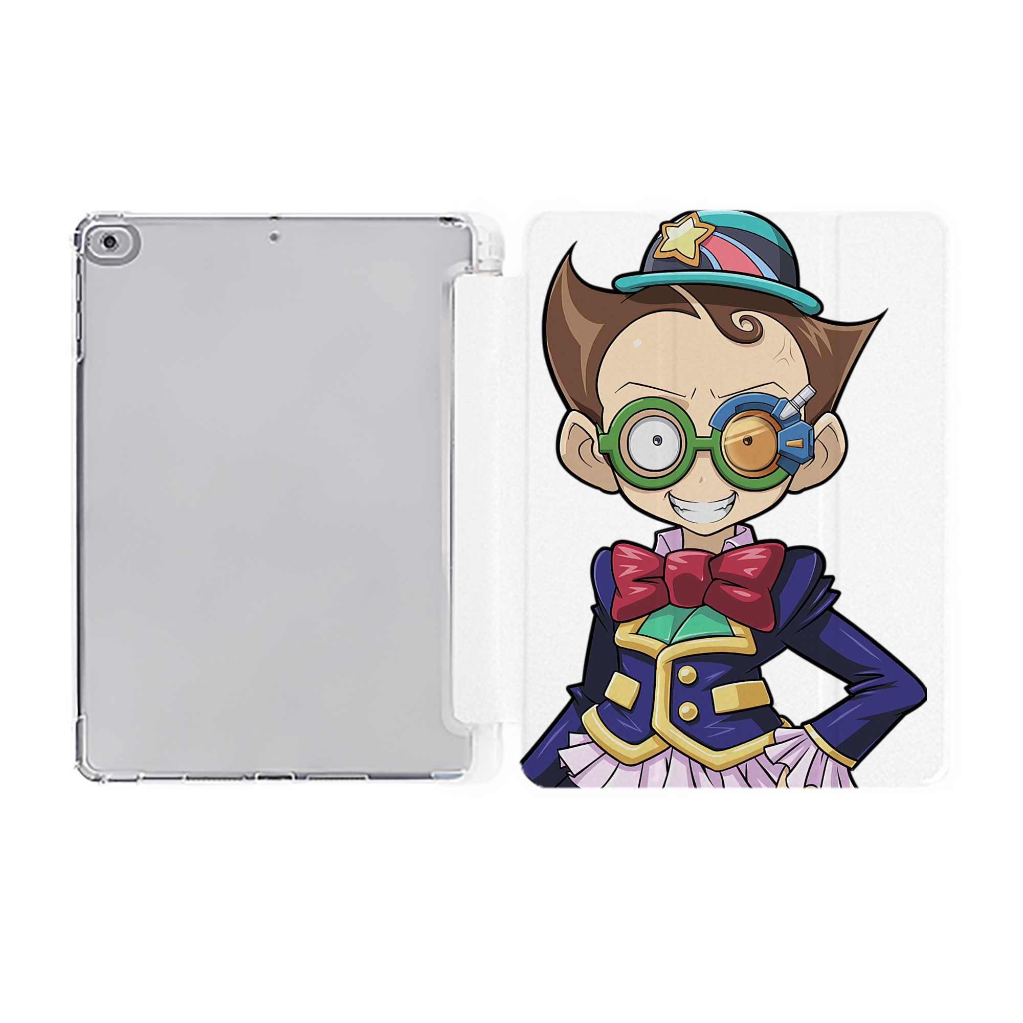 （画像用） 遊☆戯☆王 Yu-Gi-Oh! IPad ケース ペン収納付き 三つ折りスタンド PUレザー×シリコン 対応機種9.5/10.5/10.9インチ